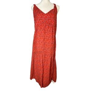 Joie Red Printed Midi Dress